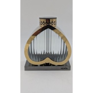 ZNICZ SOLARNY 24h/ZMIERZCHOWY SERCE ODWRÓCONE ZŁOTO 22CM