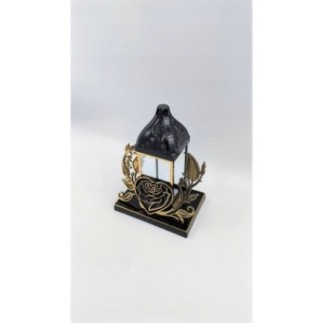 Znicz artystyczny kapliczka na grób Ekskluzywny Duży Lampion 28cm Złoto