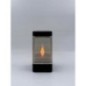 Lampion Solarny LED – Czarno srebrny z efektem płomienia 20 × 10 cm