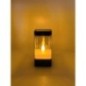 Lampion Solarny LED – Czarno srebrny z efektem płomienia 20 × 10 cm