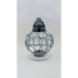 LAMPION DEKORACYJNY GRAFITOWY GLAMOUR 30CM