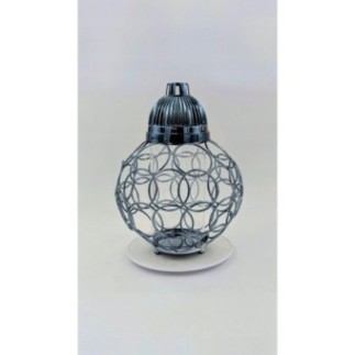 LAMPION DEKORACYJNY SREBRNY GLAMOUR 30CM