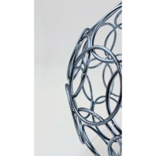 LAMPION DEKORACYJNY SREBRNY GLAMOUR 30CM
