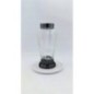 Znicz SOLARNY ZP 593 CAŁOROCZNY, Biało-Srebrny 27 cm - Biały płomień