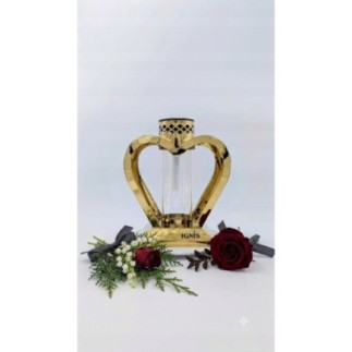 ZNICZ METALOWY ZŁOTY SOLARNY 25CM - IGNIS