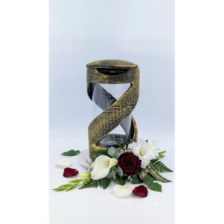 Znicz Elegancki Żywiczny 27 cm Złoty Znicz na Cmentarz Artystyczny Nastro