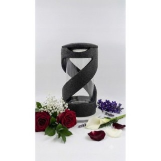Znicz Elegancki Żywiczny 27 cm Czarny Znicz na Cmentarz Artystyczny Nastro