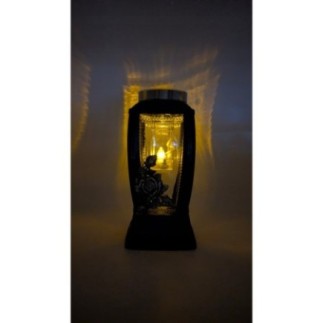 Znicz solarny całoroczny Z545 Czarno - Srebrny 33CM