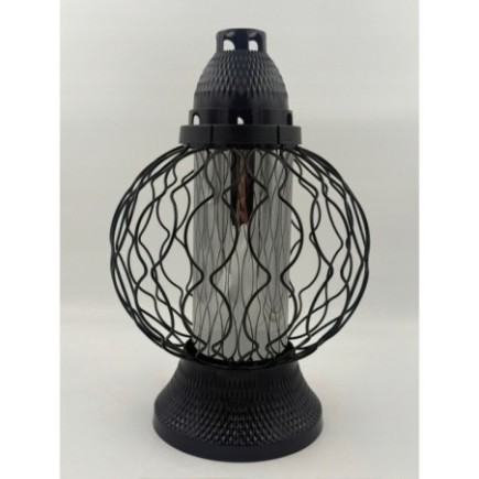 LAMPION DEKORACYJNY CZARNY 39 CM – elegancja i nowoczesny design