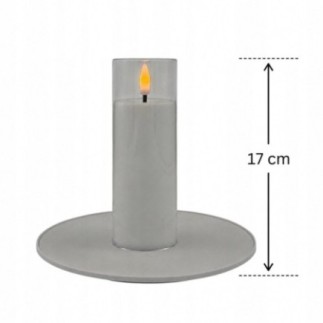 ŚWIECA LED 17 CM BIAŁA – MIGAJĄCY PŁOMIEŃ
