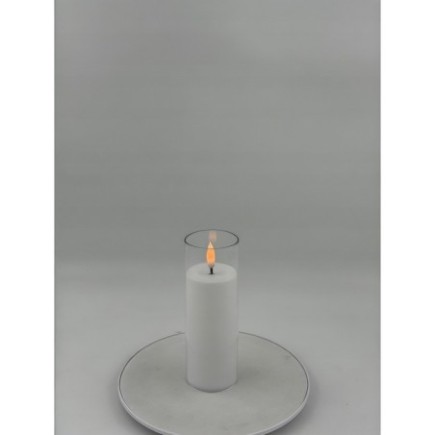 ŚWIECA LED 17 CM BIAŁA – MIGAJĄCY PŁOMIEŃ