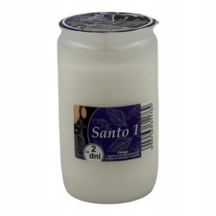 Wkład parafinowy do zniczy Santo 1 – 2 dni palenia | 9 cm |15 sztuk