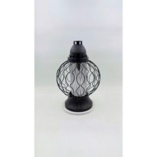 LAMPION DEKORACYJNY CZARNY 30CM na wkład elektryczny