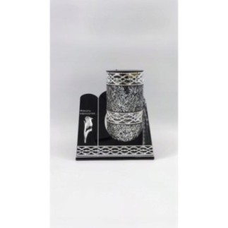 Znicz Ilumini srebrny akrylowy SOLARNY 25 cm