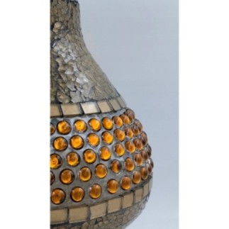 Znicz Lampion Witraż Karafa Koral Złota ze złotymi koralikami