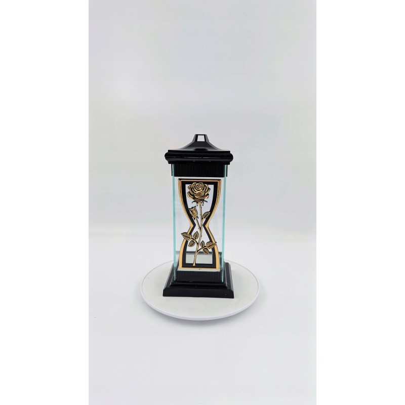 Kapliczka czarno-złota 24,5CM RÓŻA