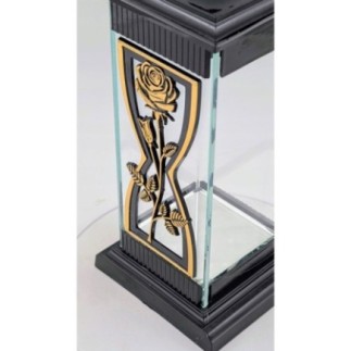 Kapliczka czarno-złota 24,5CM RÓŻA