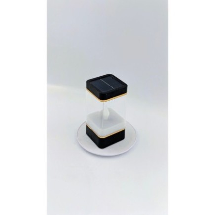 ZNICZ SOLARNY LED CZARNO-ZŁOTY 20CM