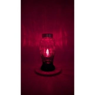 Znicz SOLARNY ZP 593 CAŁOROCZNY, Grafitowo-srebrny 27 cm - Czerwony płomień