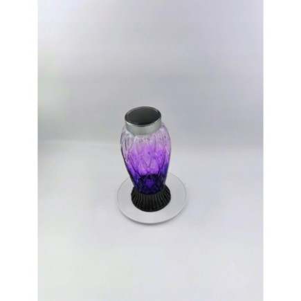 Znicz SOLARNY ZP 593 CAŁOROCZNY, Fioletowy 27 cm - Biały płomień