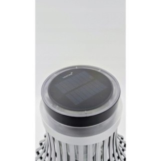 Znicz solarny SREBRNY Santa Marozza 32 cm parafinowy