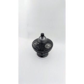 Znicz Witraż Premium Ciężki Waza Ufo 32 cm Czarny