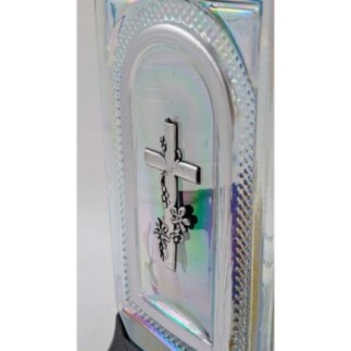 ZNICZ CAŁOROCZNY 36.5CM PROSTOKĄTNY SREBRO