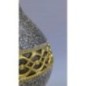 Znicz Ilumini parafinowy mozaika złoto/biały 31 cm