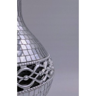 Znicz Całoroczny karafka Decor metaliczna srebro 32cm