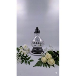 Znicz Całoroczny karafka Decor metaliczna srebro 32cm