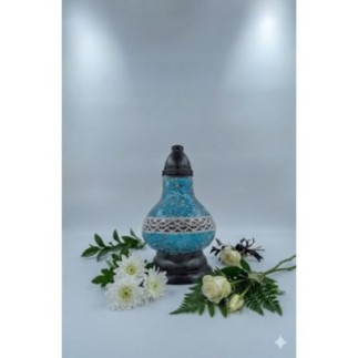 ZNICZ RĘCZNIE ROBIONY KARAFKA DECOR TURKUSOWY 32CM