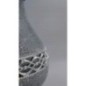 Znicz LED Ilumini witraż szklany biały 36 cm