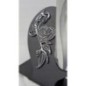 Znicz solarny metalowy LED czarno-srebrny